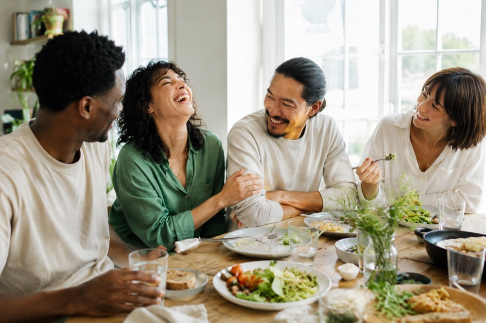 A shared meal with friends